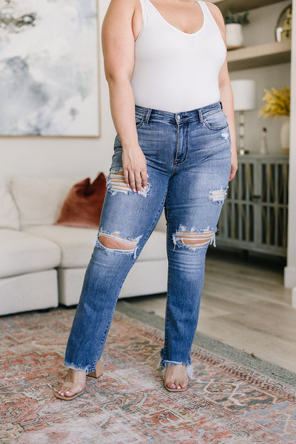 O'Hara Destroyed Judy Blue Straight Jeans