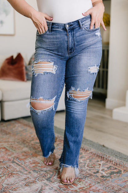 O'Hara Destroyed Judy Blue Straight Jeans
