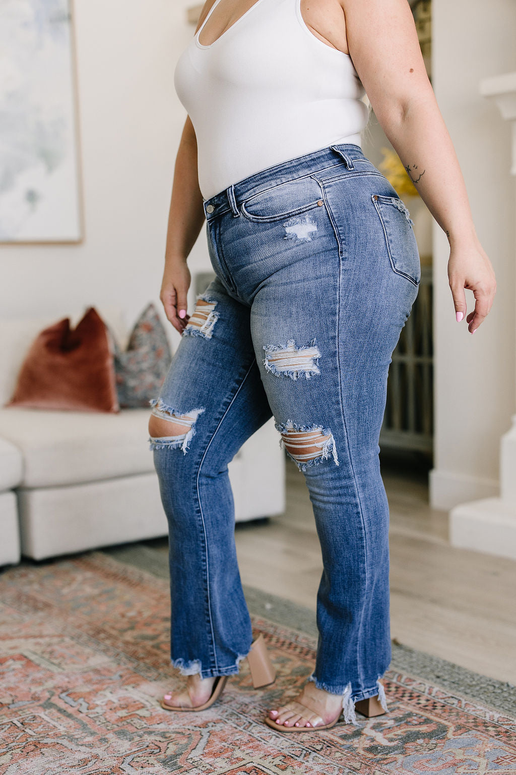 O'Hara Destroyed Judy Blue Straight Jeans