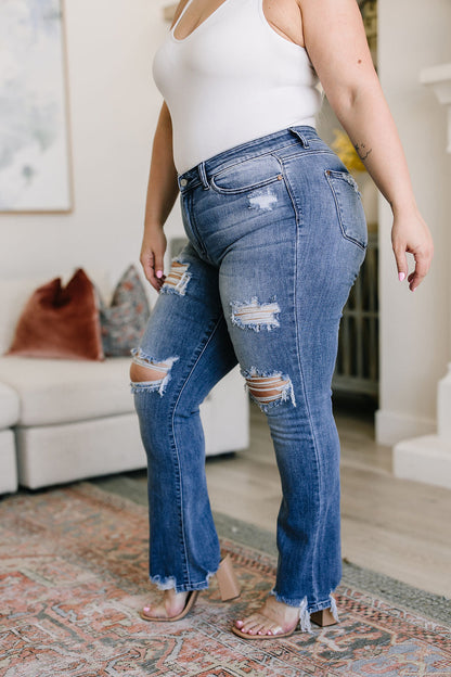 O'Hara Destroyed Judy Blue Straight Jeans