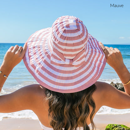 Stripe Bow Accent Sunhat