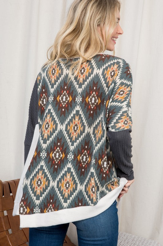 Aztec Print Mix and Match Top