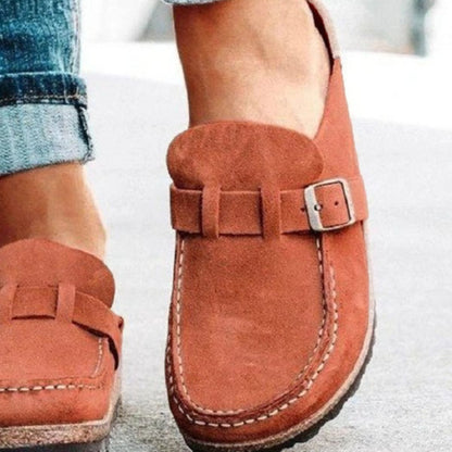 Round Toe Buckle Loafers