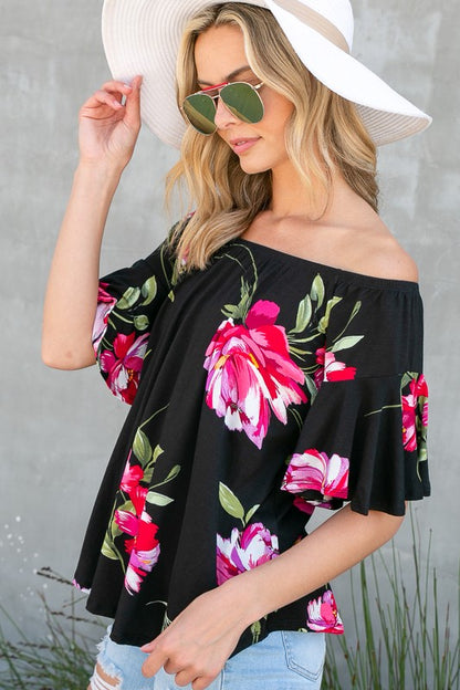 FLORAL OFF SHOULDER TOP