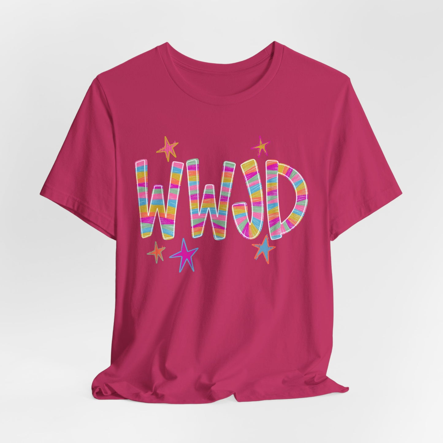 WWJD Rainbow Graphic Tee