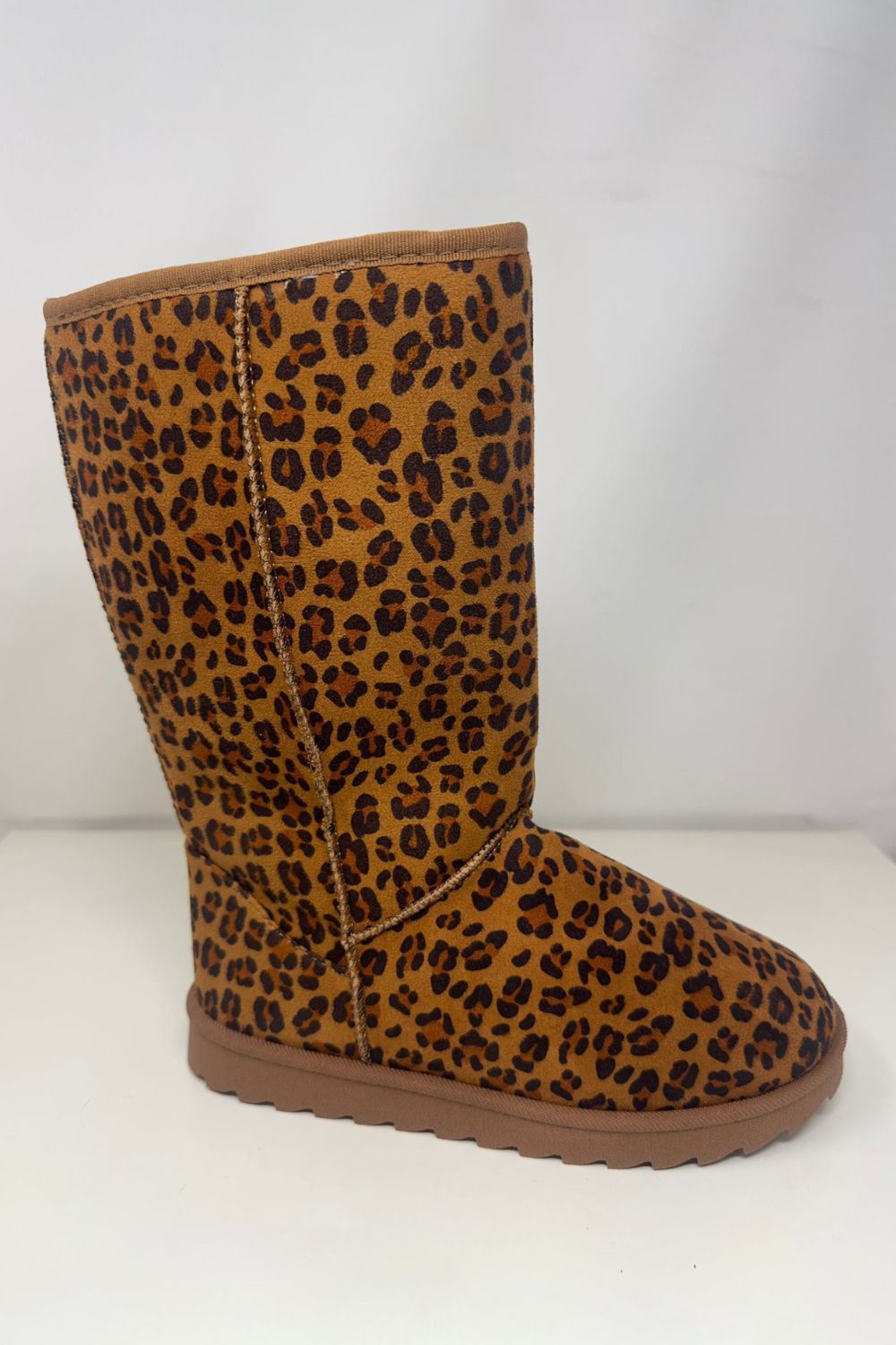 WILD DIVA Leopard Suede Boots