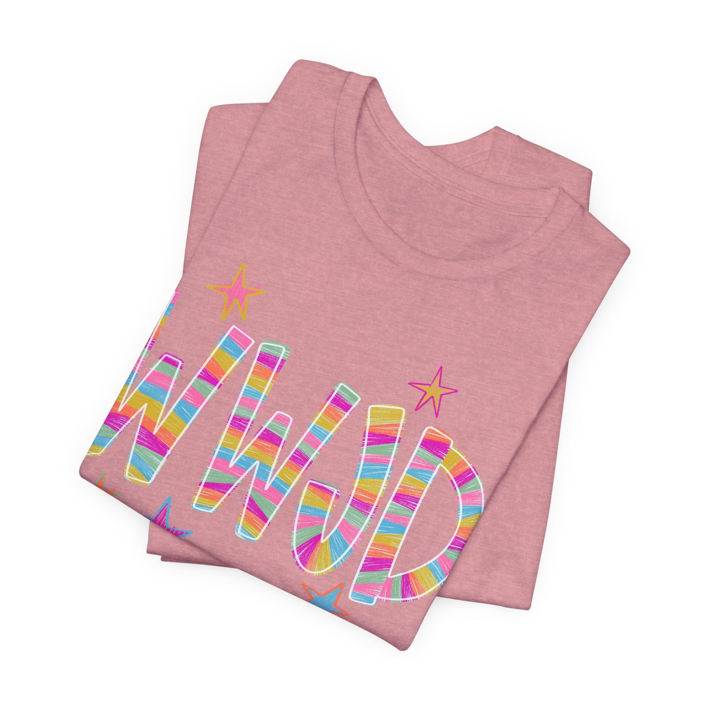 WWJD Rainbow Graphic Tee