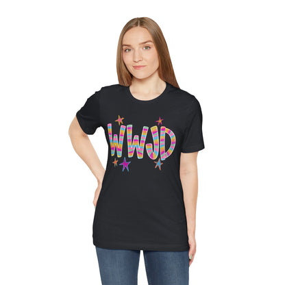 WWJD Rainbow Graphic Tee