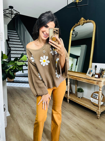 Melinda High Rise Tummy Control Flare Jeans in Marigold by Judy Blue