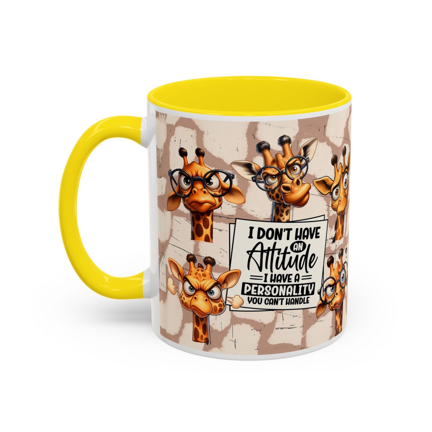 Giraffe 'I Don't Have Attitude' Accent Coffee Mug