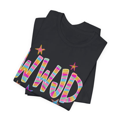 WWJD Rainbow Graphic Tee