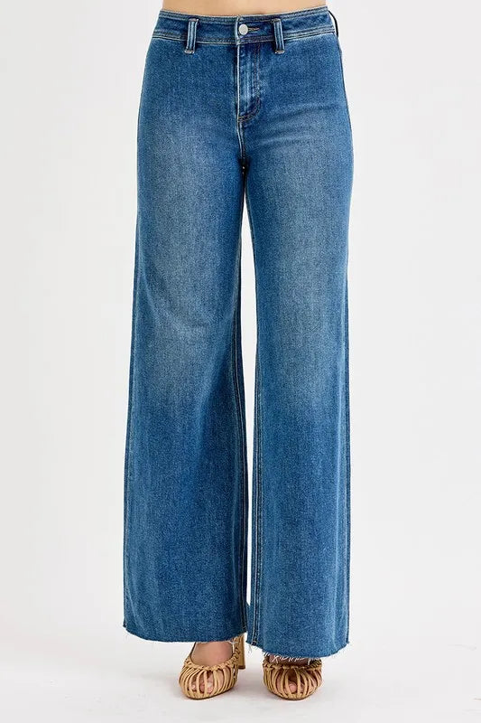 RISEN High-Waisted Wide Leg Jeans
