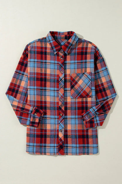 Plaid Print Button Down Shirt