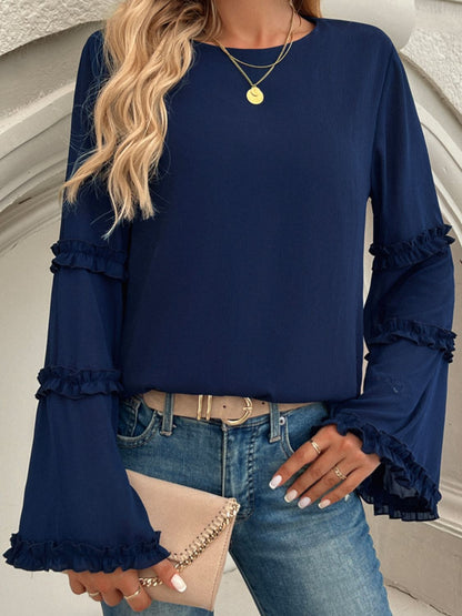 Devine Frill Long Sleeve Top