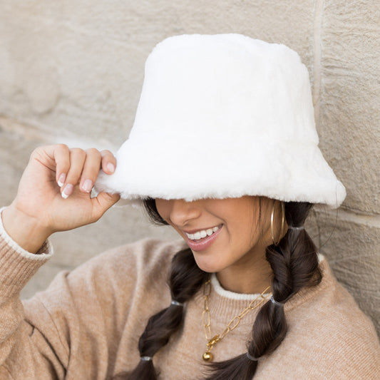 Plush Fur Bucket Hat