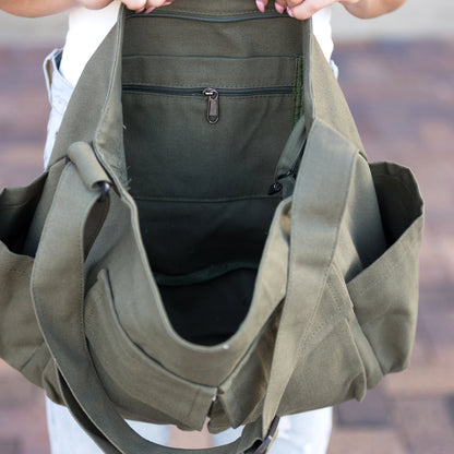 Nova Oversize Canvas Messenger Bag