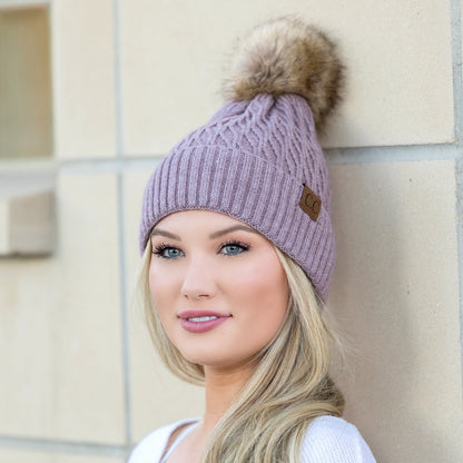 C.C® Honeycomb Pom Beanie