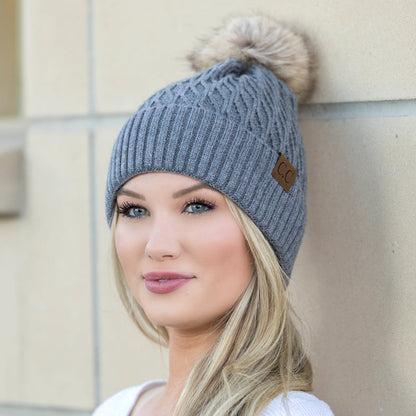 C.C® Honeycomb Pom Beanie