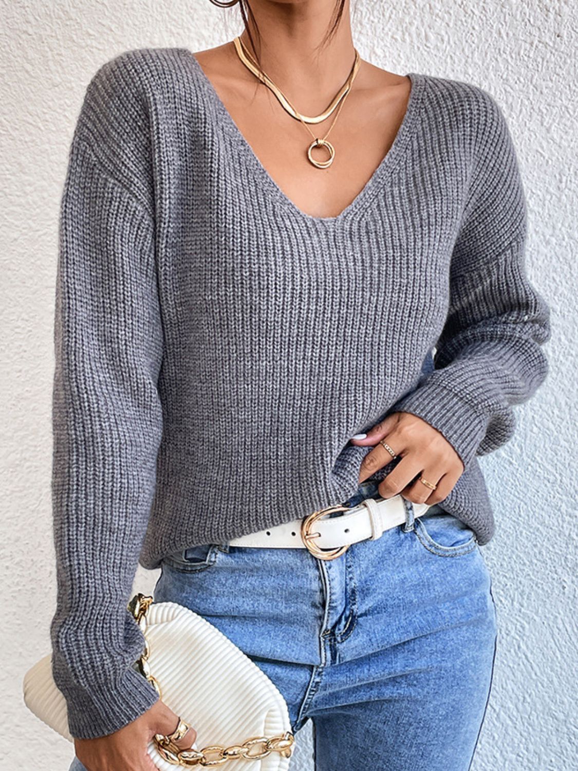 Crisscross Long Sleeve Sweater