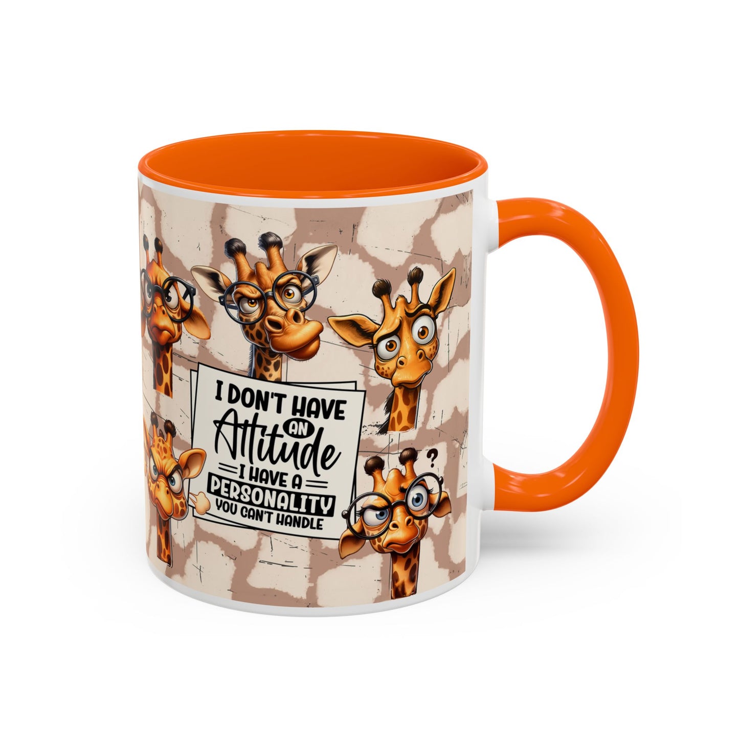 Giraffe 'I Don't Have Attitude' Accent Coffee Mug