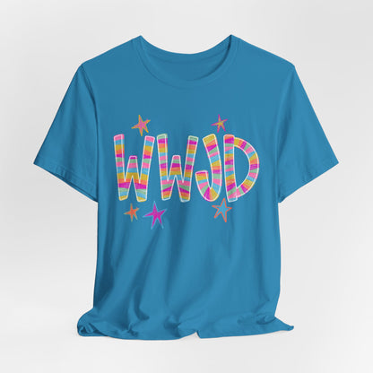 WWJD Rainbow Graphic Tee