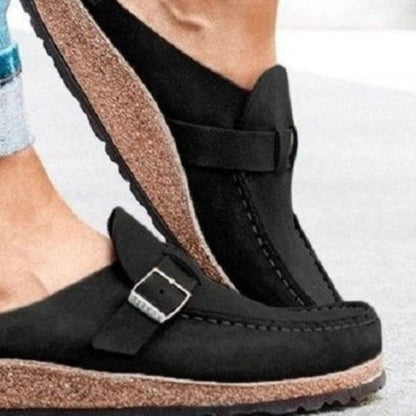 Round Toe Buckle Loafers
