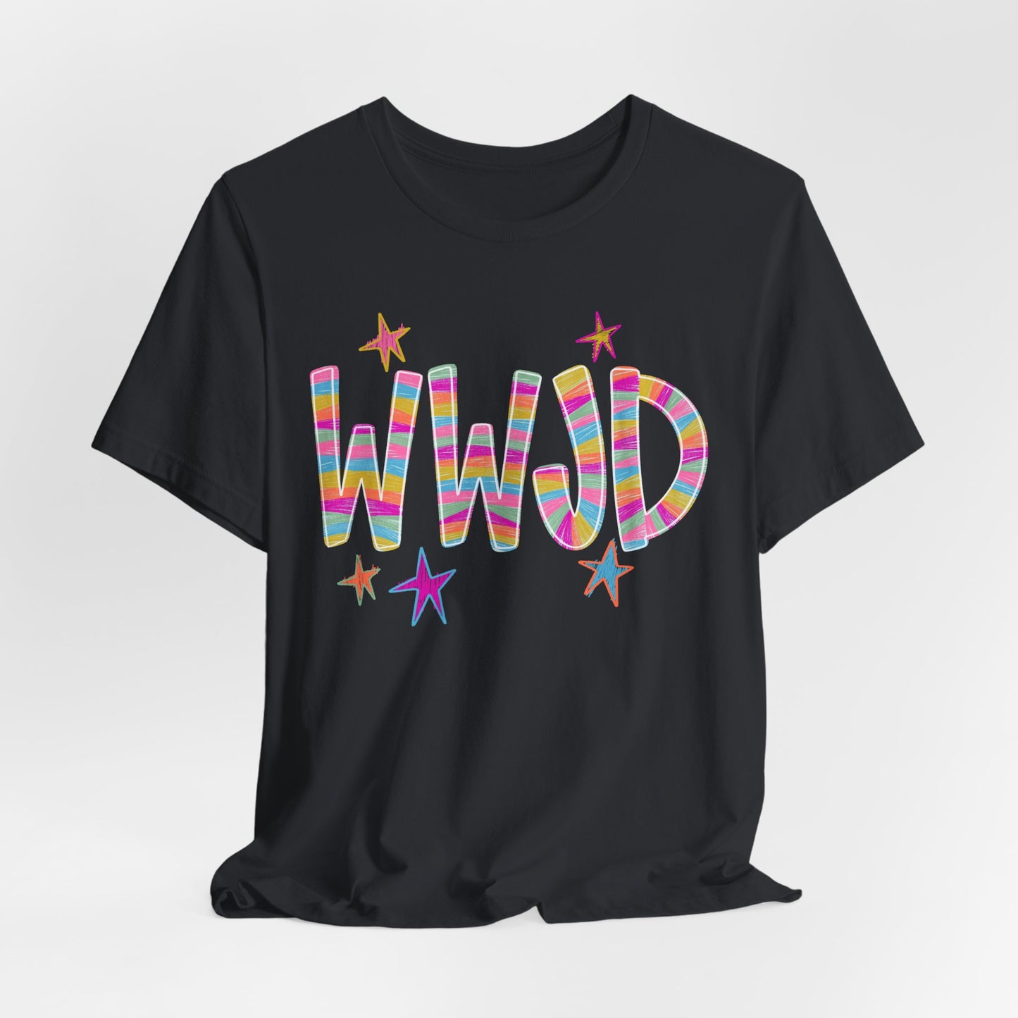WWJD Rainbow Graphic Tee