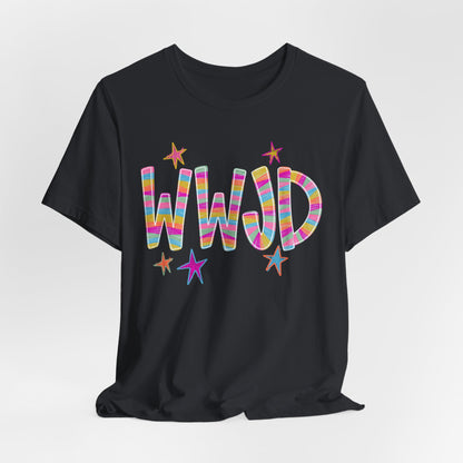 WWJD Rainbow Graphic Tee