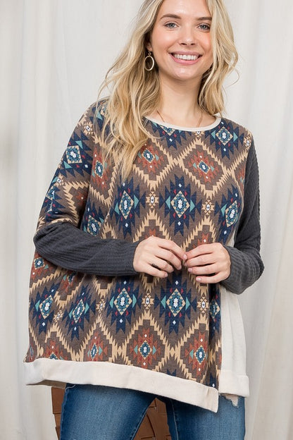 Aztec Print Mix and Match Top