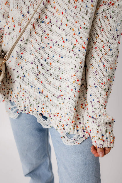 Confetti Dropped Shoulder Sweater