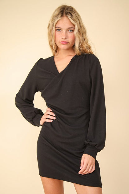 VERY J Ruched Bodycon Mini Dress
