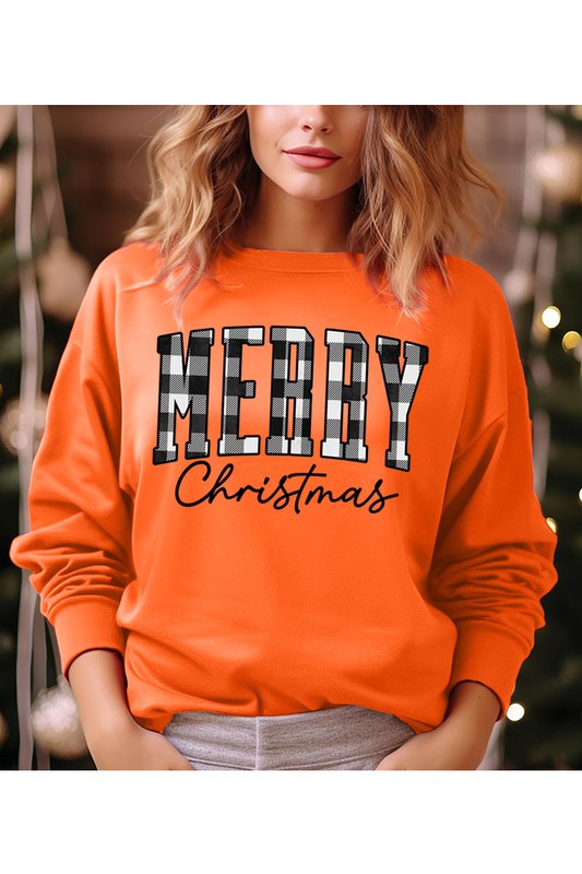 Buffalo Plaid Merry Christmas Sweatshirt