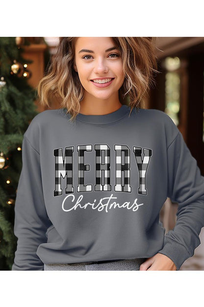 Buffalo Plaid Merry Christmas Sweatshirt