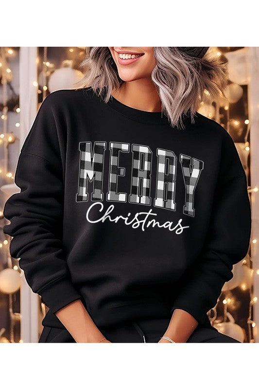 Buffalo Plaid Merry Christmas Sweatshirt