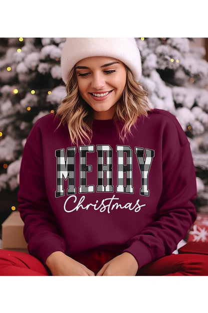 Buffalo Plaid Merry Christmas Sweatshirt