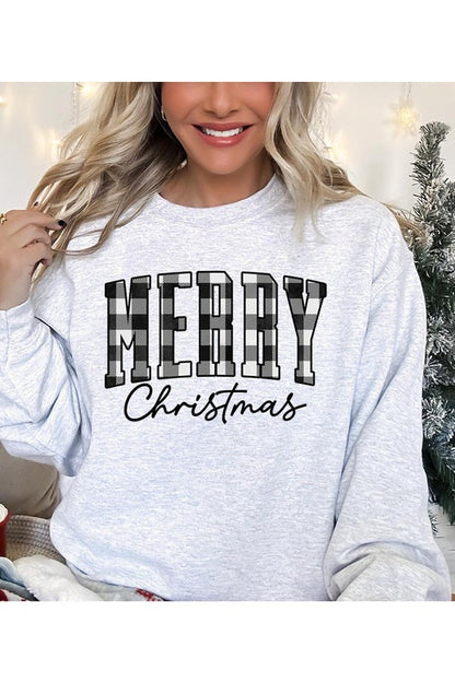 Buffalo Plaid Merry Christmas Sweatshirt