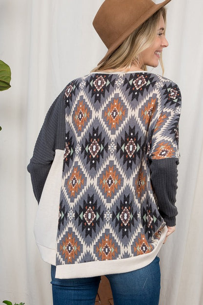 Aztec Print Mix and Match Top