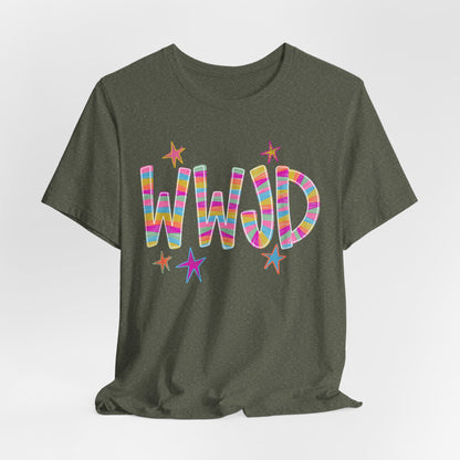 WWJD Rainbow Graphic Tee