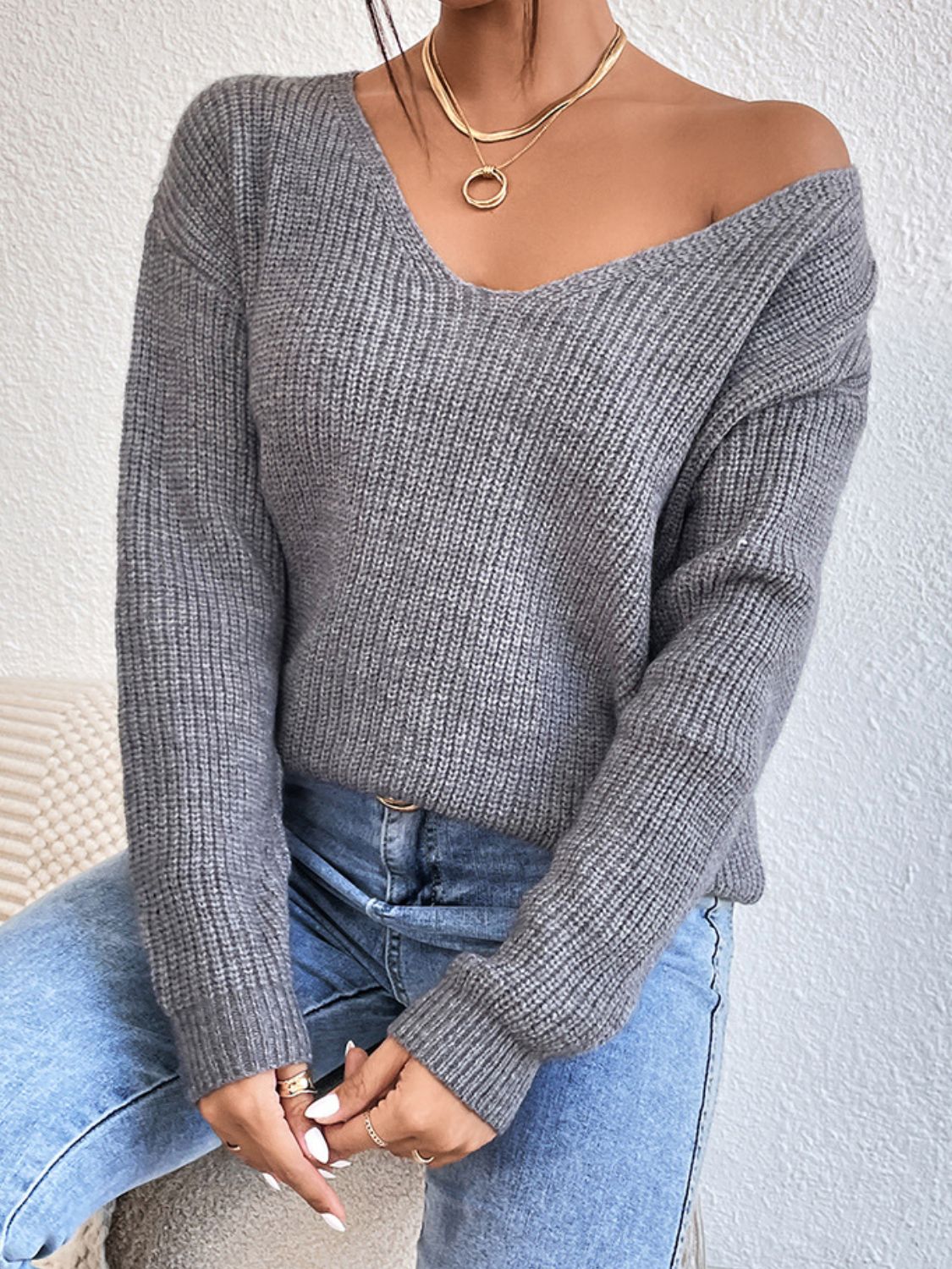 Crisscross Long Sleeve Sweater