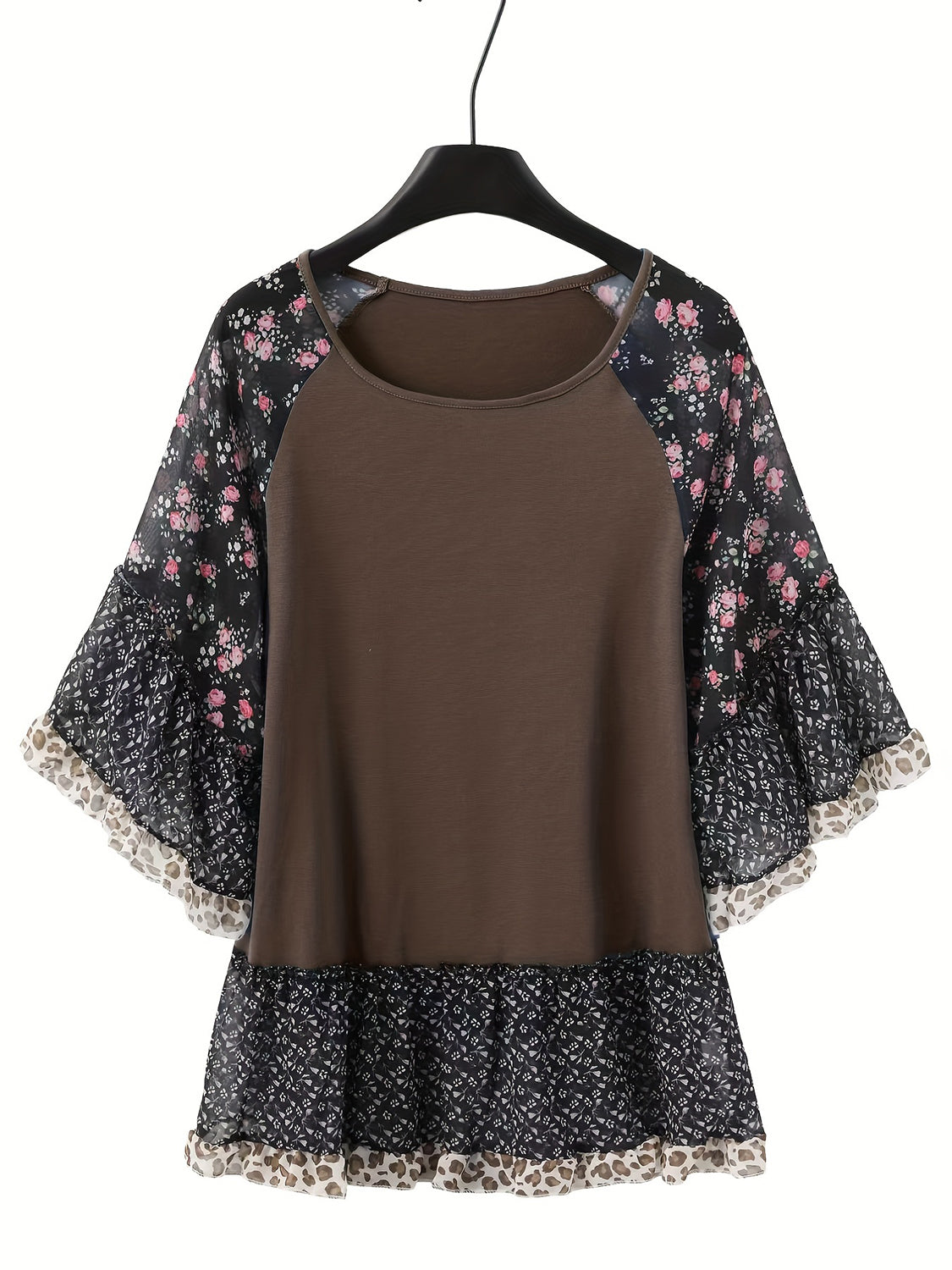 Frill Printed Blouse