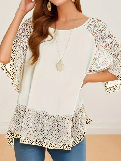 Frill Printed Blouse