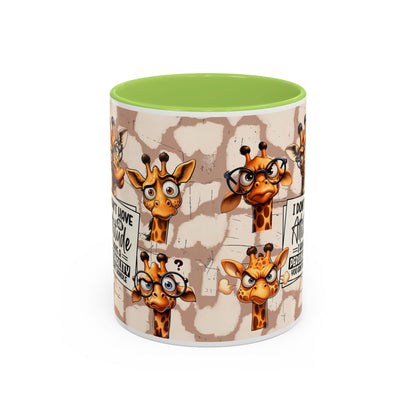 Giraffe 'I Don't Have Attitude' Accent Coffee Mug