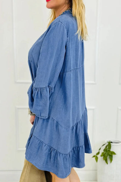 Flared Denim Dress