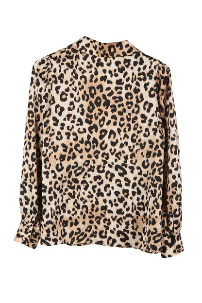 Satin Leopard Blouse