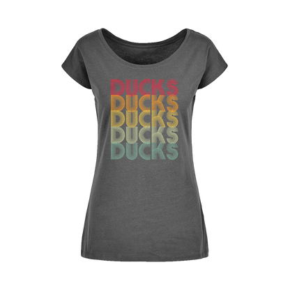 Ducks Ducks Ducks Wide Neck Womens T-Shirt XS-5XL