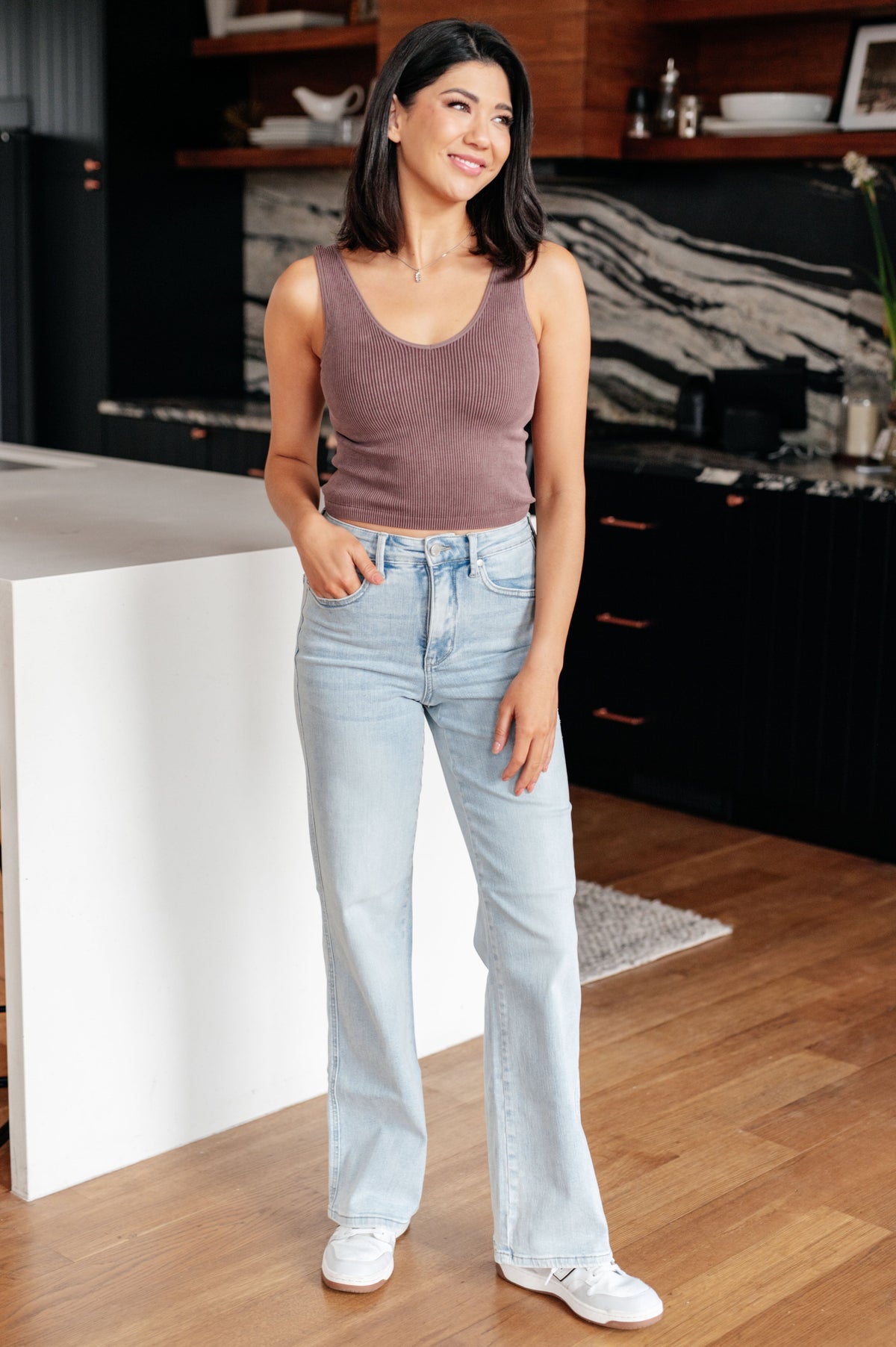 Brooke High Rise *TUMMY CONTROL*  Vintage Wash Straight Judy Blue Jeans