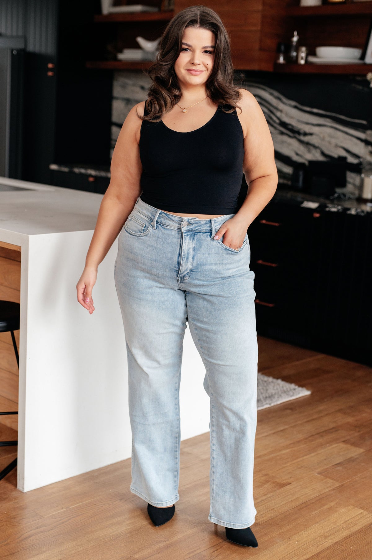 Brooke High Rise *TUMMY CONTROL*  Vintage Wash Straight Judy Blue Jeans