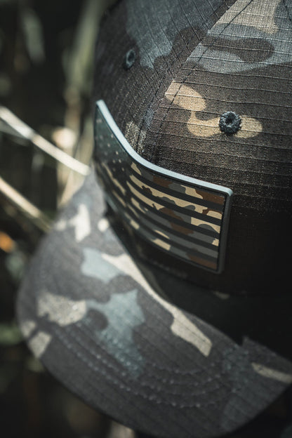Born United Black Camo Trucker - Camo Flag