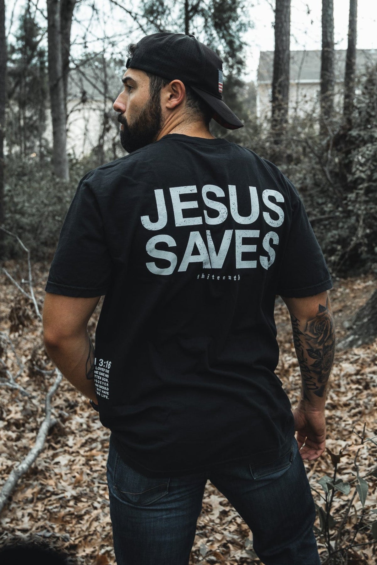 Jesus Saves - Black Tee