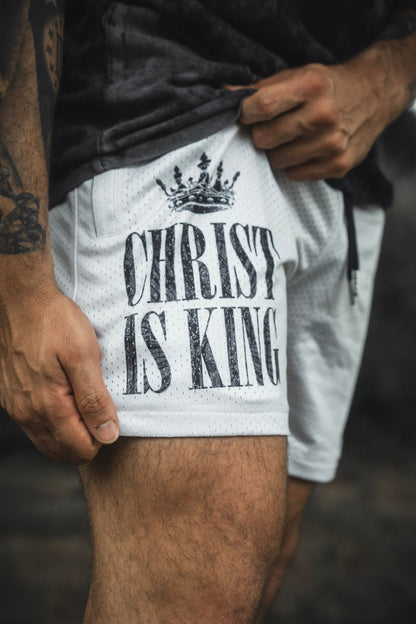 Men's Mesh Lifestyle Shorts | 5.5"- Christ is King Ivory
